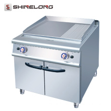 Commercial stainless steel Gas 2/3 Flat And 1/3 Griddle Grill Pan With Cabinet For Restaurant Griddle